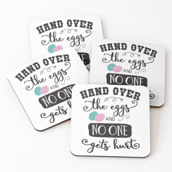 Item preview, Leaping Easter Bunny wHand Over the Eggs Funny Easter Quote Designith Eggs – Cute Cartoon Spring Design designed and sold by TeesHearts100.