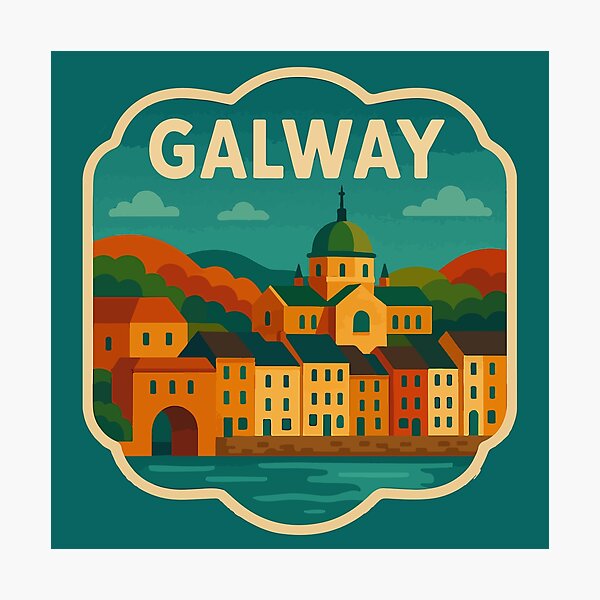 Item preview, Galway Travel Souvenir Sticker designed and sold by rogue-design.