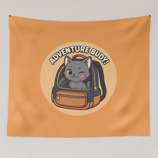Item preview, Playful Gray Kitten in Cat Backpack designed and sold by Yuliya Brush.