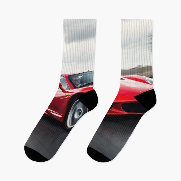 Item preview, Scarlet Streak: 2000s Supercar Defies Rain at Full Throttle designed and sold by CarRends.