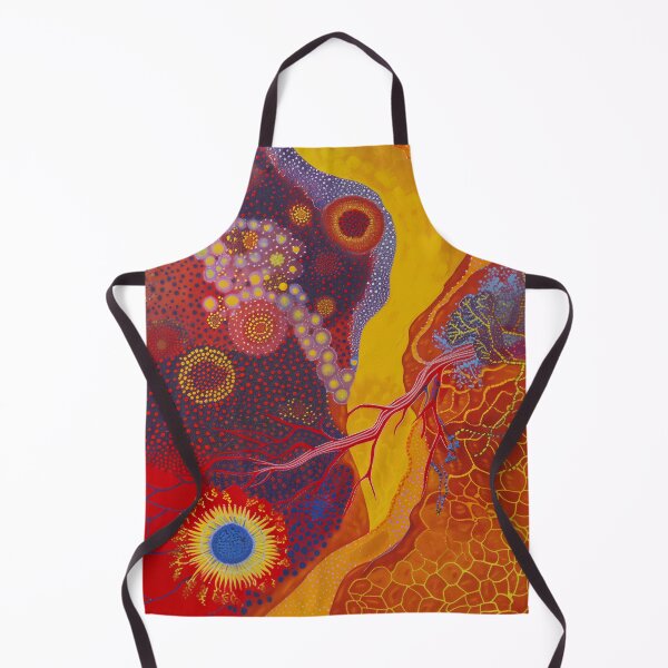 Item preview, Dreamtime Currents – Australian Aboriginal Dot Painting Style Artwork designed and sold by IuliiaArtPrints.