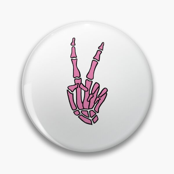 Item preview, pink bone peace sign! designed and sold by charcreatez444.