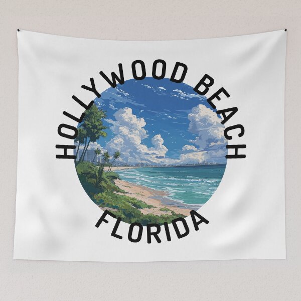 Item preview, Hollywood Beach – Florida (with Black Text) designed and sold by VelvetRoom.