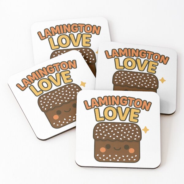 Item preview, Lamington Love - Cute Kawaii Australian Dessert Design designed and sold by POPDOTSHOP.