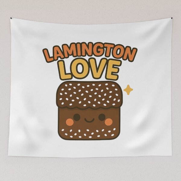 Item preview, Lamington Love - Cute Kawaii Australian Dessert Design designed and sold by POPDOTSHOP.