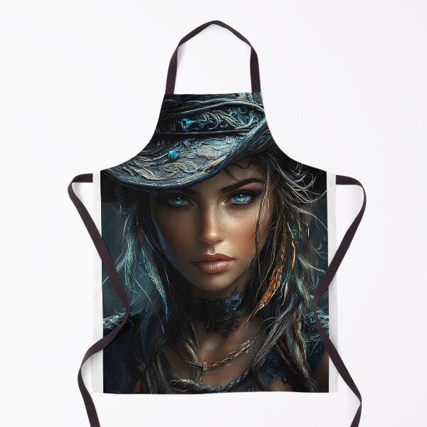 Item preview, Stunning Portrait of a Mysterious Cowgirl Warrior designed and sold by Artessie.