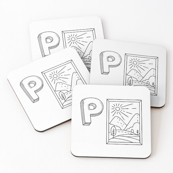 Item preview, An illustration of letter P stand for poster designed and sold by rasagamastore.