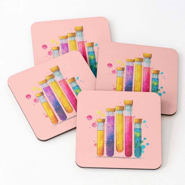 Item preview, Watercolor Science-Chemistry Test Tubes Illustration designed and sold by GrinGalore.