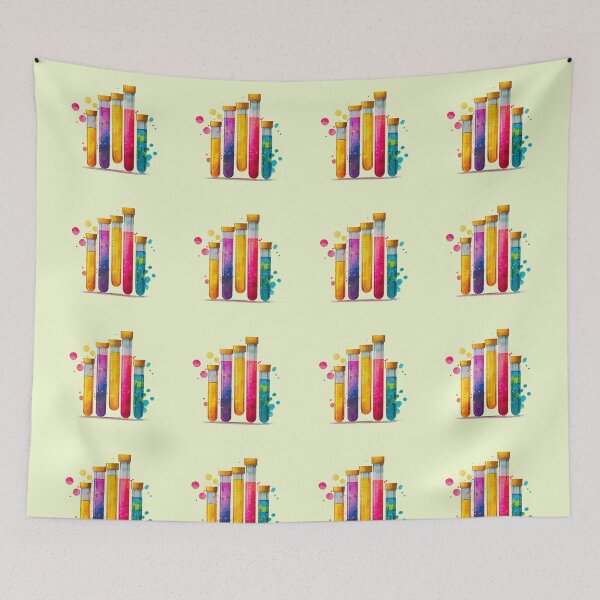 Item preview, Watercolor Science-Chemistry Test Tubes Illustration designed and sold by GrinGalore.