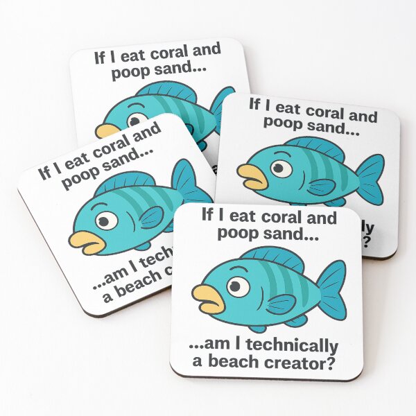Item preview, Parrot Fish Thinking – Emerald Reef Fish Meme designed and sold by DamioPolArt.