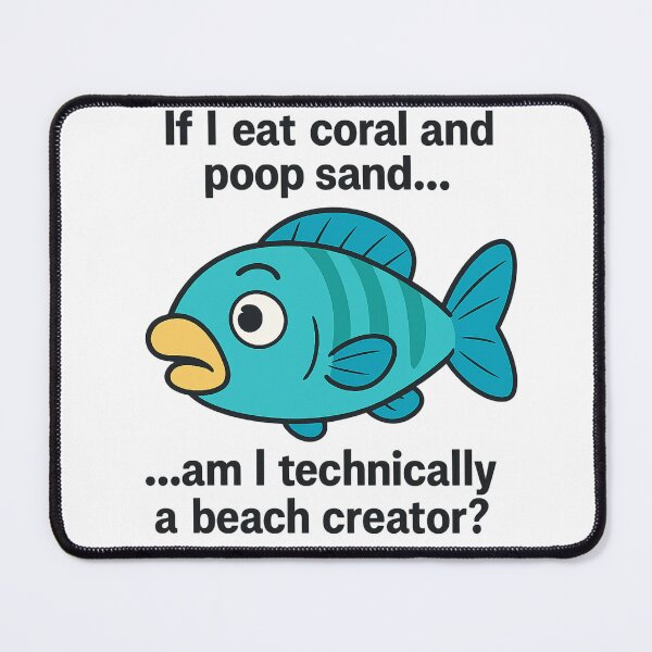 Item preview, Parrot Fish Thinking – Emerald Reef Fish Meme designed and sold by DamioPolArt.