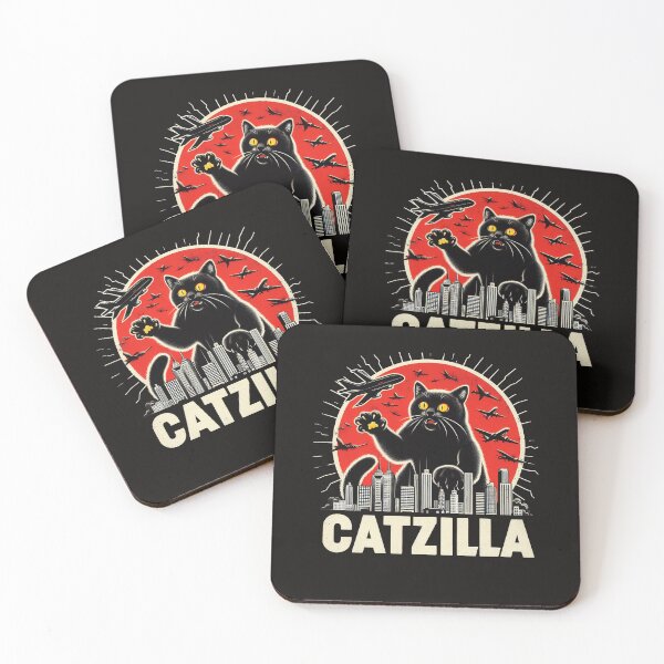Item preview, Catzilla Attack – Giant Black Cat Destroys the City Parody Art designed and sold by ArmyAbodo.