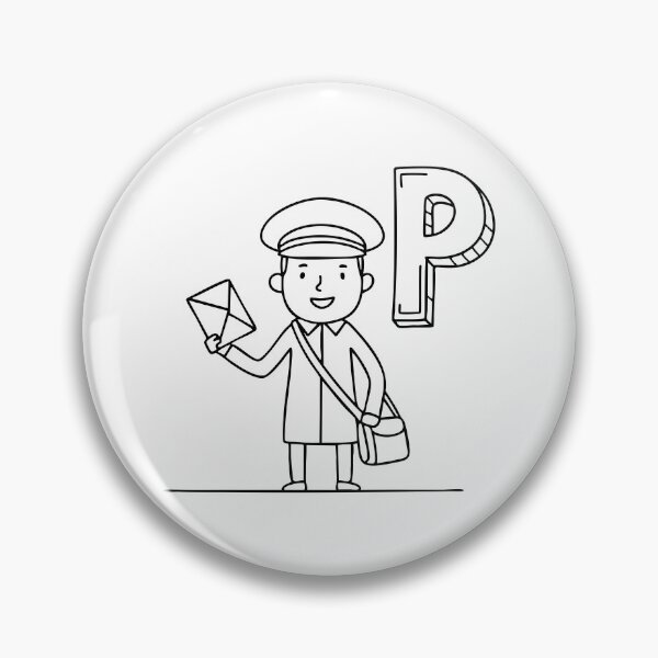 Item preview, An illustration of letter P stand for postman designed and sold by rasagamastore.