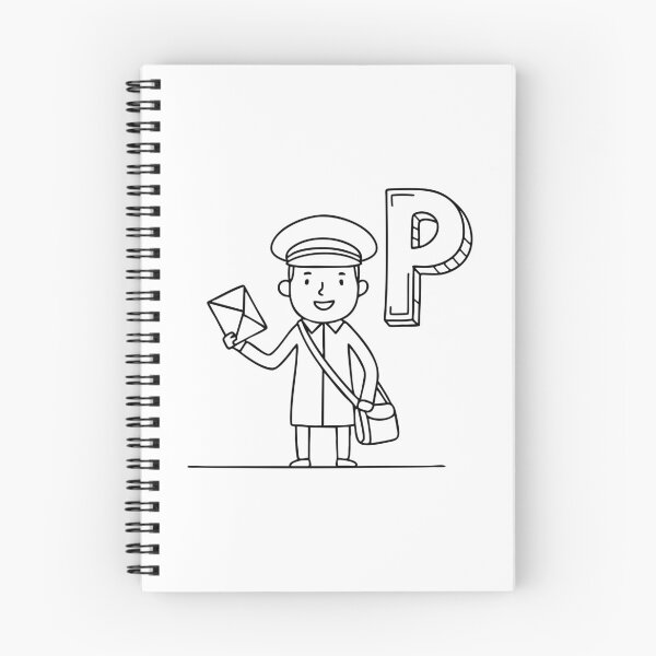 Item preview, An illustration of letter P stand for postman designed and sold by rasagamastore.