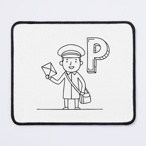 Item preview, An illustration of letter P stand for postman designed and sold by rasagamastore.