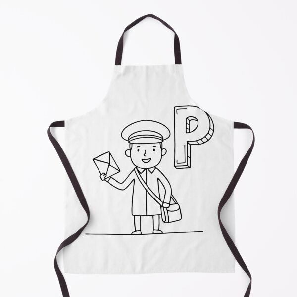 Item preview, An illustration of letter P stand for postman designed and sold by rasagamastore.