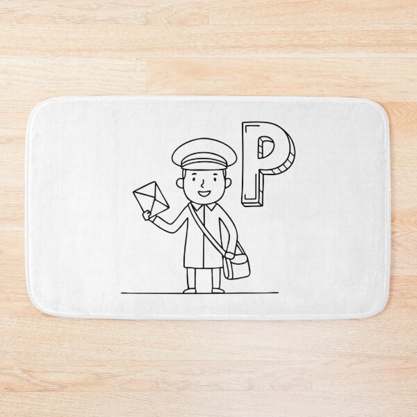Item preview, An illustration of letter P stand for postman designed and sold by rasagamastore.