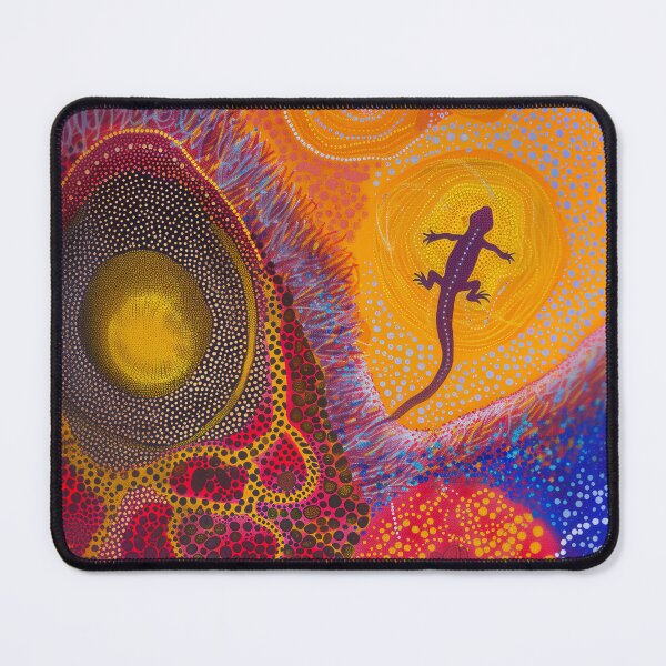Item preview, Spirit of the Sand – Aboriginal Lizard Dreamtime Dot Painting designed and sold by IuliiaArtPrints.