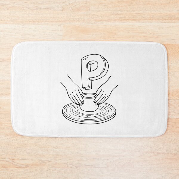 Item preview, An illustration of letter P stand for pottery designed and sold by rasagamastore.
