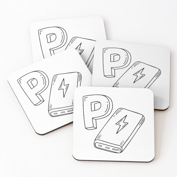 Item preview, An illustration of letter P stand for powerbank designed and sold by rasagamastore.