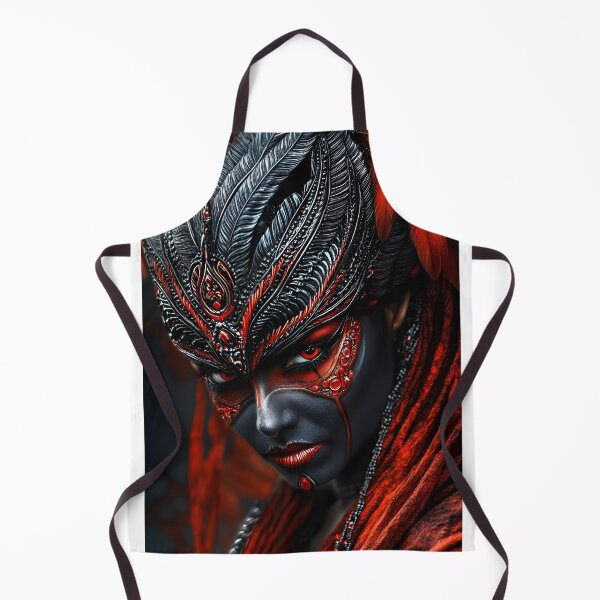 Item preview, Captivating Masked Enigma in Vibrant Red and Black designed and sold by Artessie.