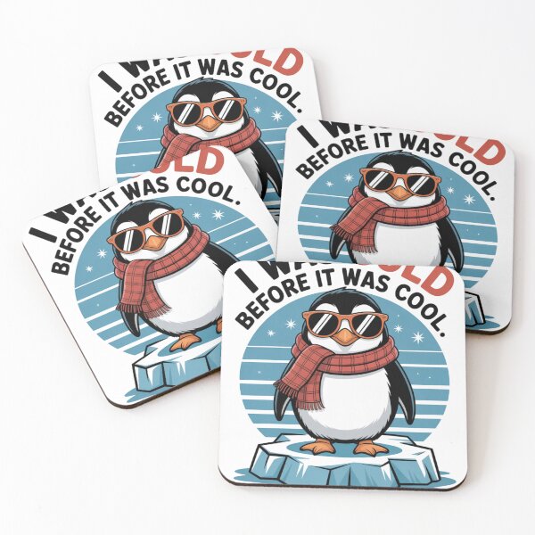 Item preview, "I Was Cold Before It Was Cool Funny Penguin Winter T-Shirt Gift designed and sold by podlook.