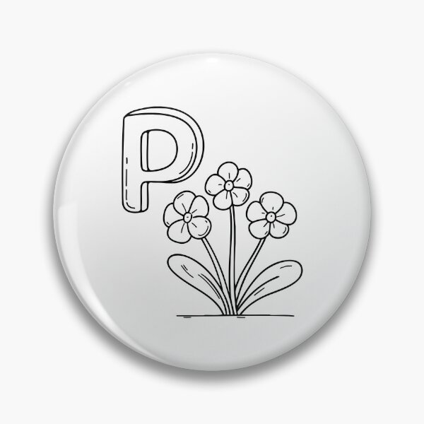 Item preview, An illustration of letter P stand for primrose designed and sold by rasagamastore.