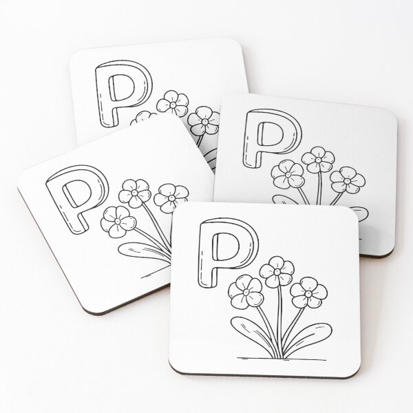 Item preview, An illustration of letter P stand for primrose designed and sold by rasagamastore.