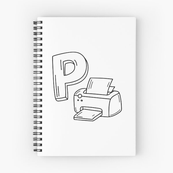 Item preview, An illustration of letter P stand for printer designed and sold by rasagamastore.