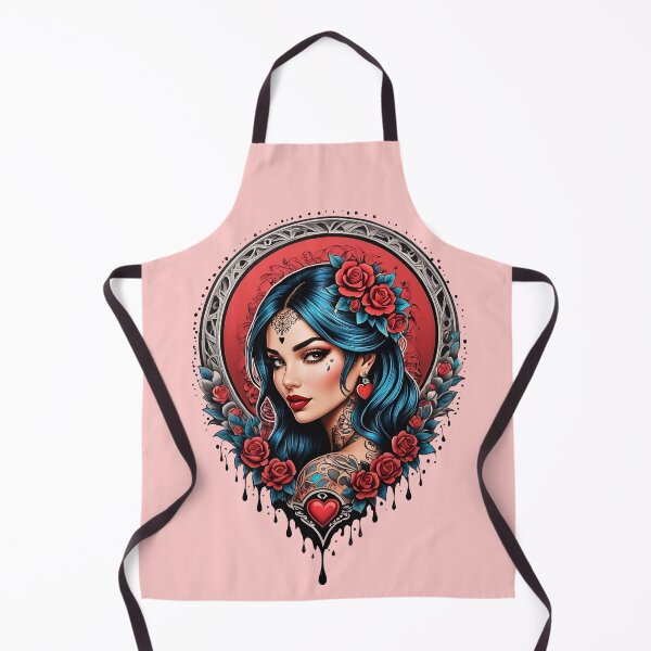 Item preview, Beautiful Latina Chola Waifu retro pinup floral design designed and sold by BorgSpareParts.