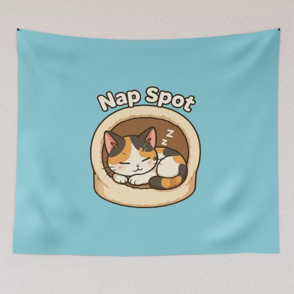 Item preview, Sleepy Calico Kitten in Cat Condo designed and sold by Yuliya Brush.