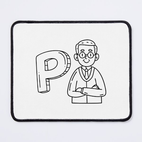 Item preview, An illustration of letter P stand for professor designed and sold by rasagamastore.