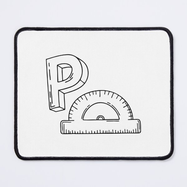 Item preview, An illustration of letter P stand for protractor designed and sold by rasagamastore.