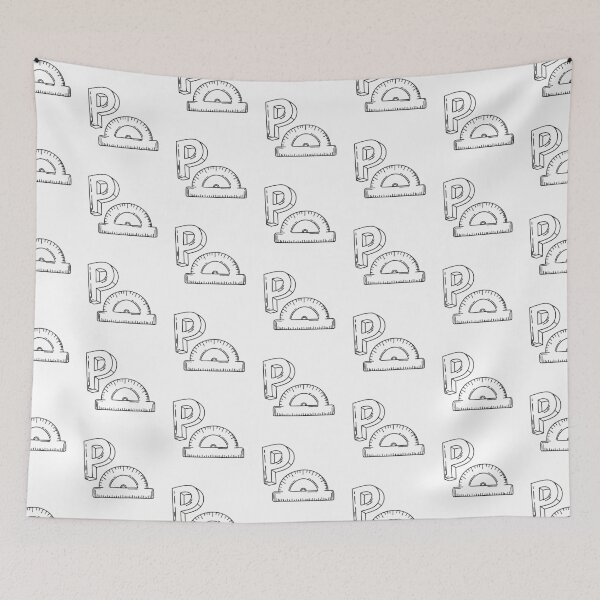 Item preview, An illustration of letter P stand for protractor designed and sold by rasagamastore.