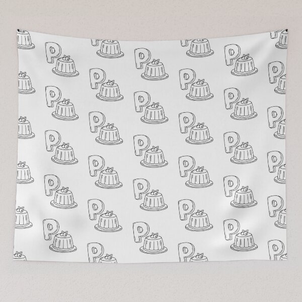 Item preview, An illustration of letter P stand for pudding designed and sold by rasagamastore.
