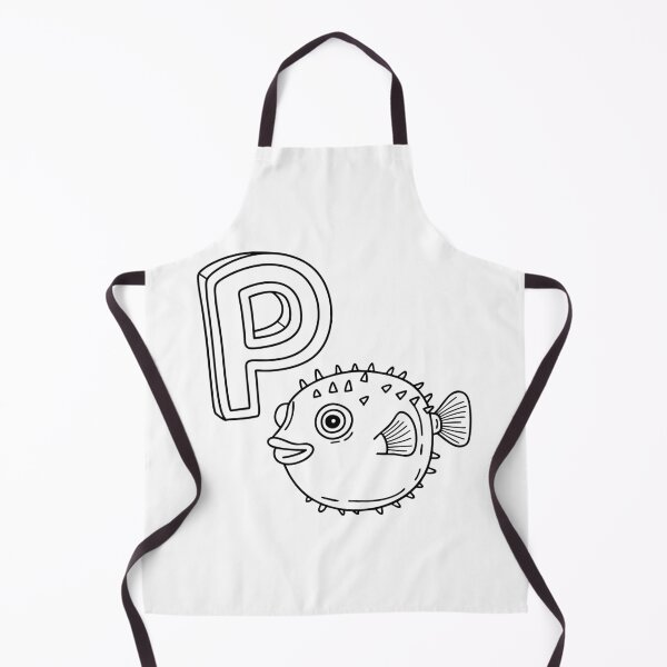 Item preview, An illustration of letter P stand for pufferfish designed and sold by rasagamastore.