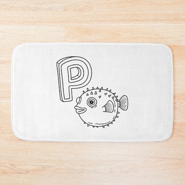 Item preview, An illustration of letter P stand for pufferfish designed and sold by rasagamastore.