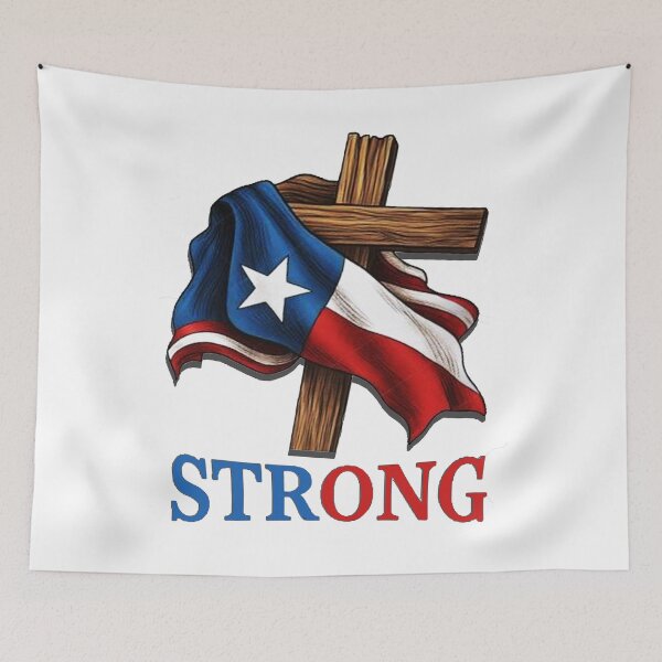 Item preview, Strong Texas flag cross christian texas pride 2025 designed and sold by waikibi ⭐⭐⭐⭐⭐.