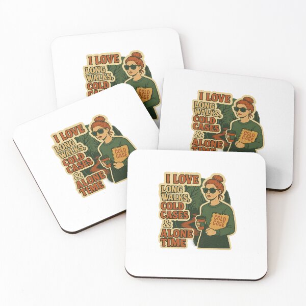 Item preview, I love long walks, cold cases & alone time designed and sold by MessyBunInk.