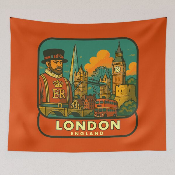 Artikelvorschau, Der London-Reise-Souvenir-Aufkleber entworfen und verkauft von rogue-design.