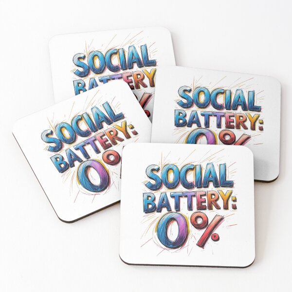 Item preview, Social battery: 0% designed and sold by Design_Your_Day.