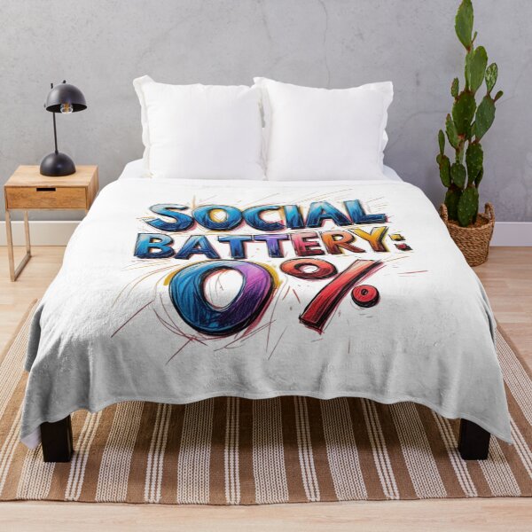 Item preview, Social battery: 0% designed and sold by Design_Your_Day.
