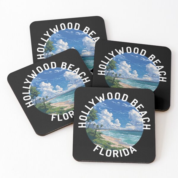 Item preview, Hollywood Beach – Florida (with White Text) designed and sold by VelvetRoom.