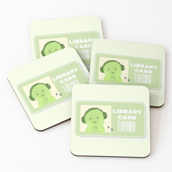 Item preview, SMISKI Green Matcha Book Lovers Library Card Sticker Kindle Girly GIrlie Rabbit Pink Earloop Kawaii Japan Aesthetic Y2K Pinterest designed and sold by Makeartwhynot.