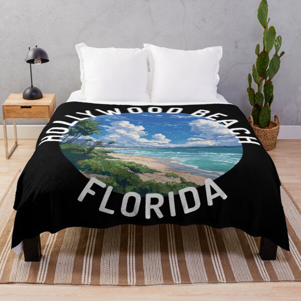 Item preview, Hollywood Beach – Florida (with White Text) designed and sold by VelvetRoom.