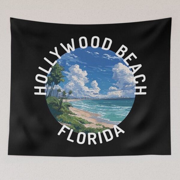 Item preview, Hollywood Beach – Florida (with White Text) designed and sold by VelvetRoom.