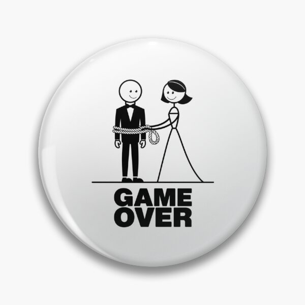 Item preview, Modern Trendy Funny Wedding Game Over Just Married designed and sold by SOUFIANE1991.