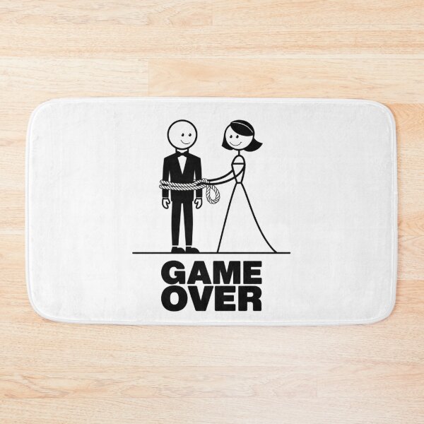 Item preview, Modern Trendy Funny Wedding Game Over Just Married designed and sold by SOUFIANE1991.