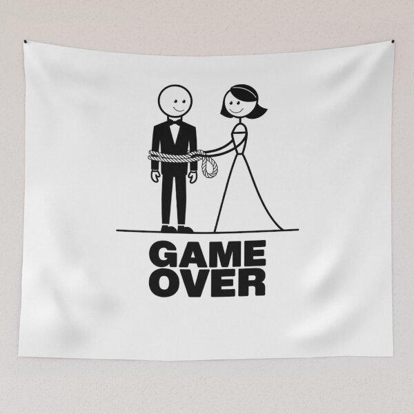 Item preview, Modern Trendy Funny Wedding Game Over Just Married designed and sold by SOUFIANE1991.