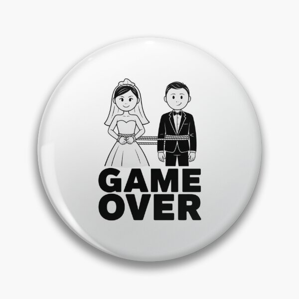 Item preview, Modern Trendy Funny Wedding Game Over Just Married designed and sold by SOUFIANE1991.